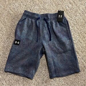 New Under Armour Men's Blue Fleece Shorts - Size M NWT